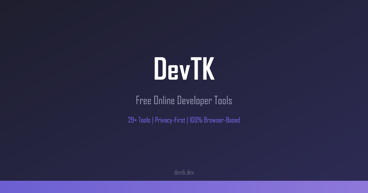 JSON Formatter & Validator - Free Online JSON Beautifier | DevTK